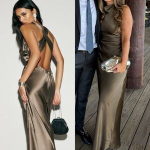 REFORMATION NWT Anaiis Silk Dress in Morel 6